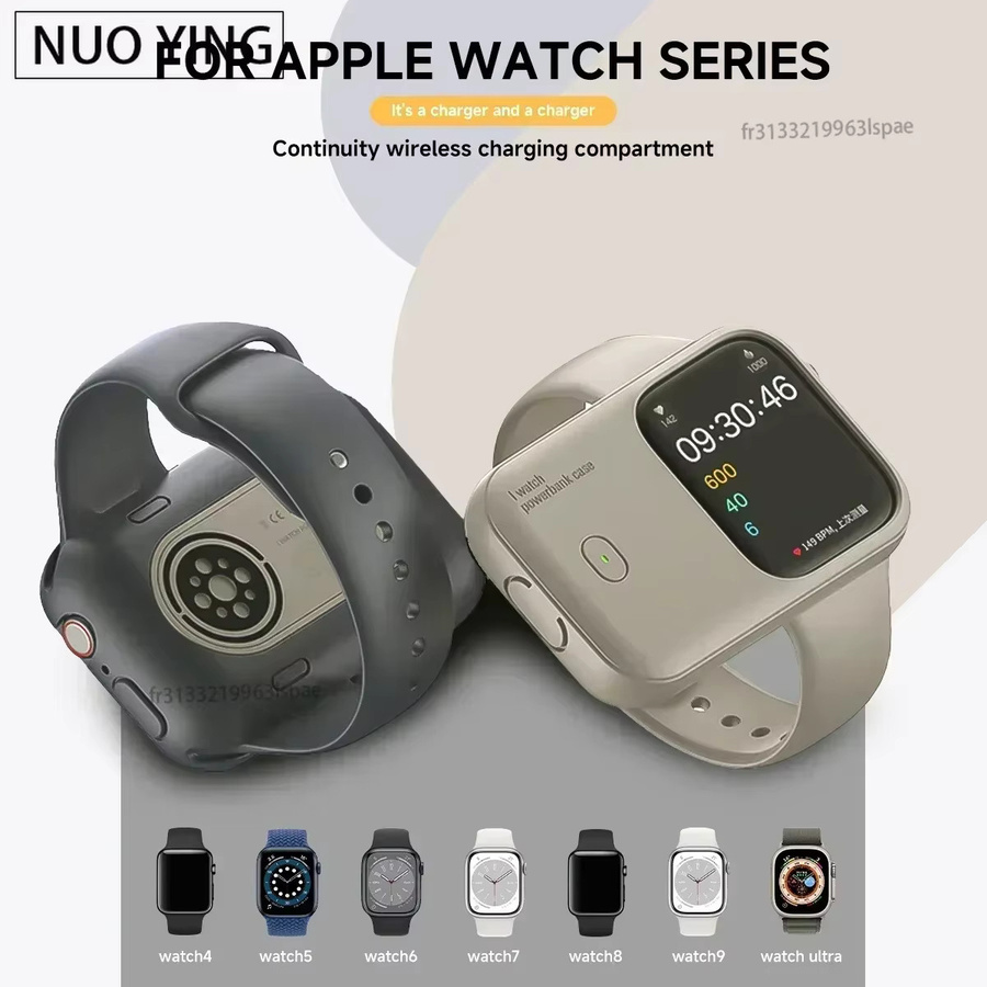 NUOYING Tragbares kabelloses Ladegerät und Powerbank für Apple Watch 8 7 6 5 4 SE Ultra in Blau mit 1200 mAh Kapazität - Bild 2