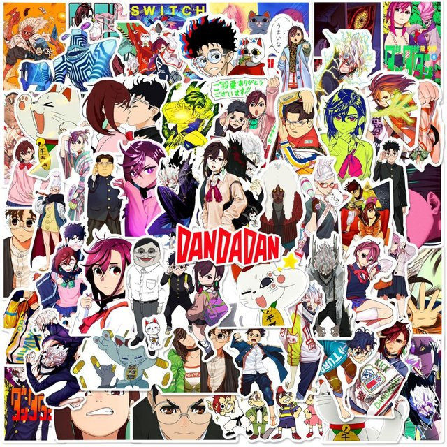 60 Stück KPOP und Anime Motiv Aufkleber Set in Multicolor für Koffer, Trinkflaschen und Party-Deko aus Papier - Bild 1