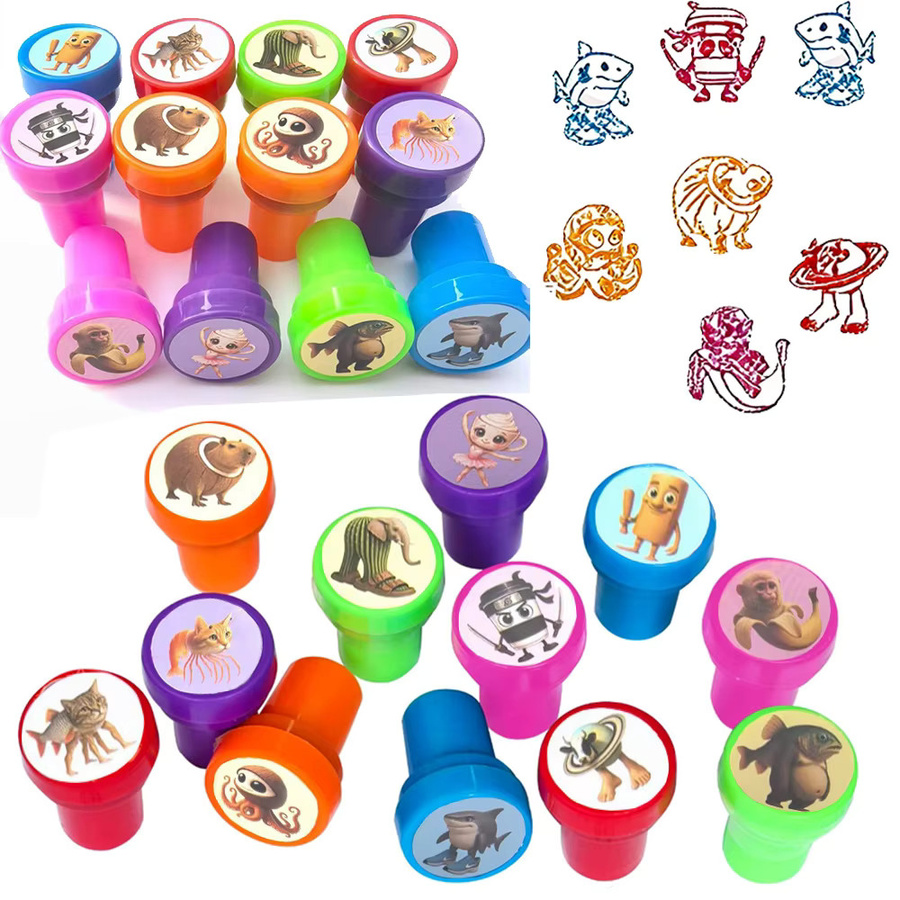 Potdemiel Selbststempelnde Kinderstempel Set mit Tiermotiven in Mehrfarbig - Bild 2