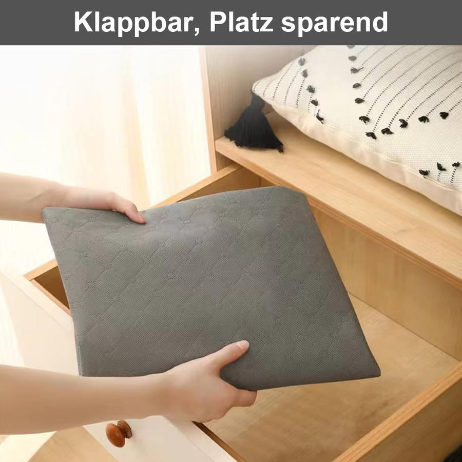 LONENESSL Unterbett-Aufbewahrungstaschen aus Stoff, faltbar und staubgeschützt, grau - Bild 5