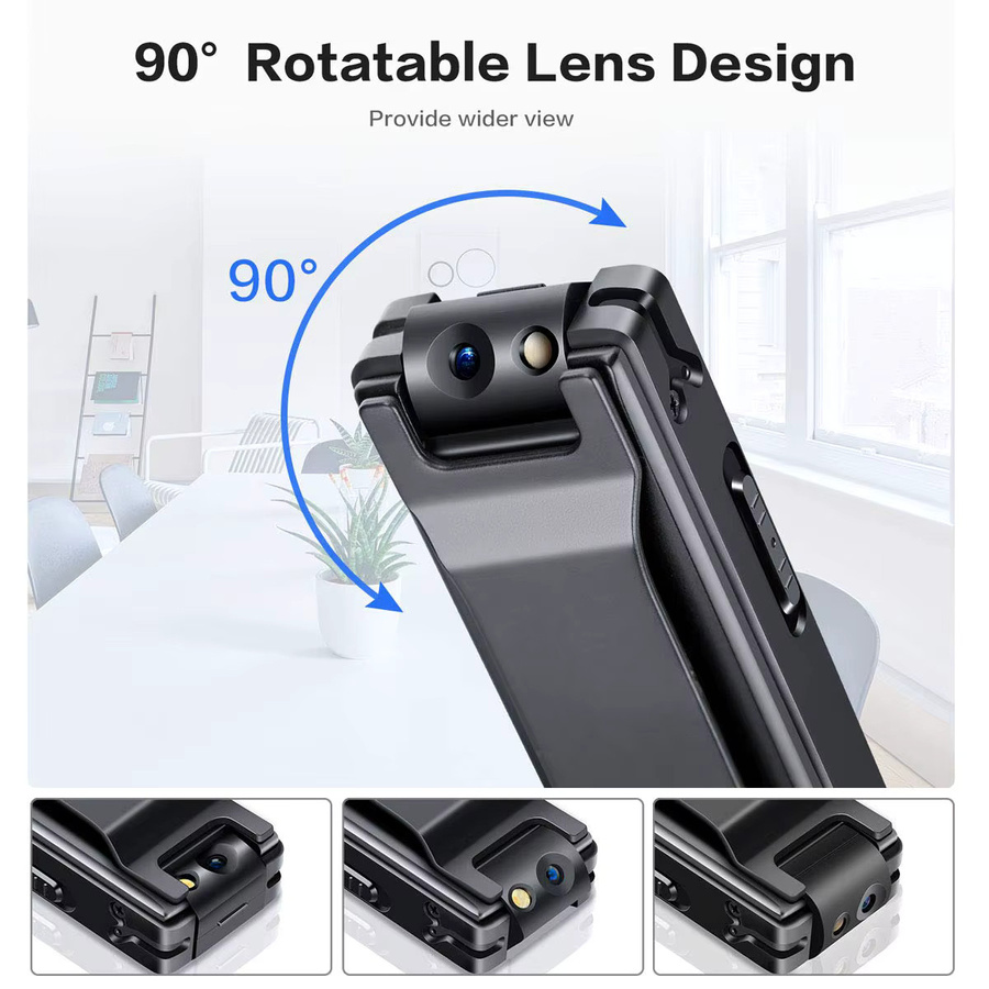 Vandlion Magnetische digitale Mini-Kamera in Schwarz mit HD-Auflösung, Bewegungserkennung und Taschenlampe als Webcam und Camcorder - Bild 2