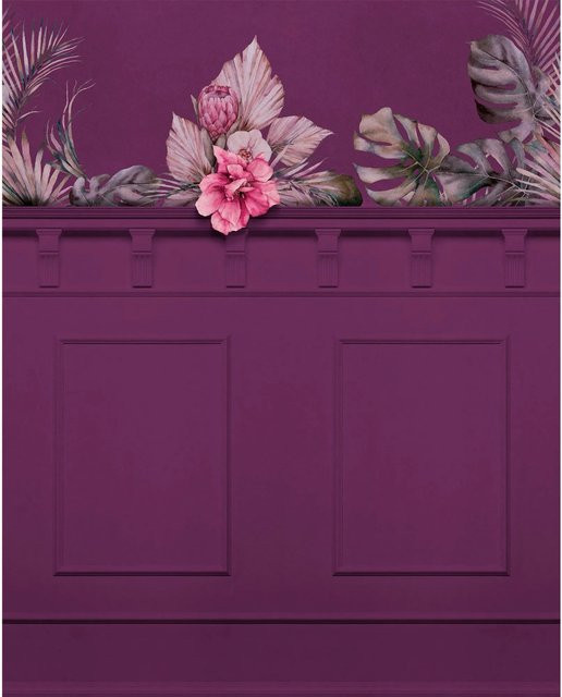 Komar Vliestapete Bold Baroness in Lila mit floralem Design, Breite: 200 cm, Höhe: 250 cm - Bild 1