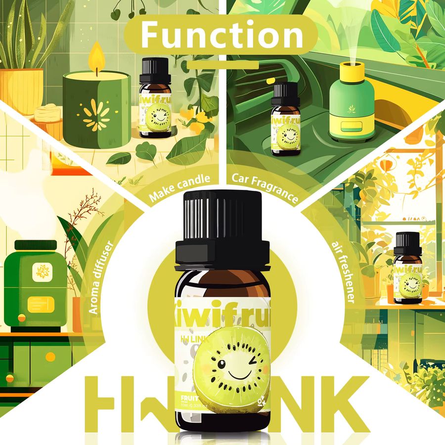 HWLINK Ätherisches Kiwi Öl 10 ml für Aromatherapie, Diffusoren und DIY-Projekte - Bild 2