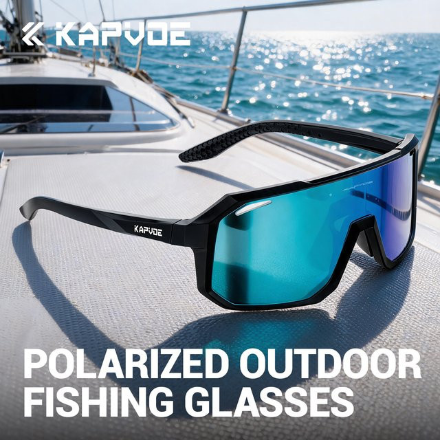 Kapvoe Sonnenbrille, polarisiert, Vollrand, black, unisex - Bild 1