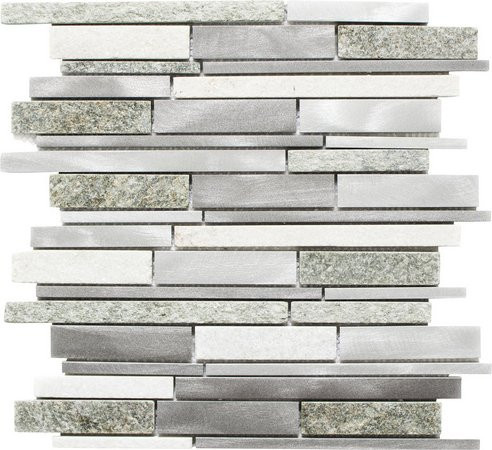 HuH Mosaik Mosaikfliese Urban-Mix Wandbelag in Steinoptik, grau, silber, beige, BxL: 31 x 30 cm - Bild 1