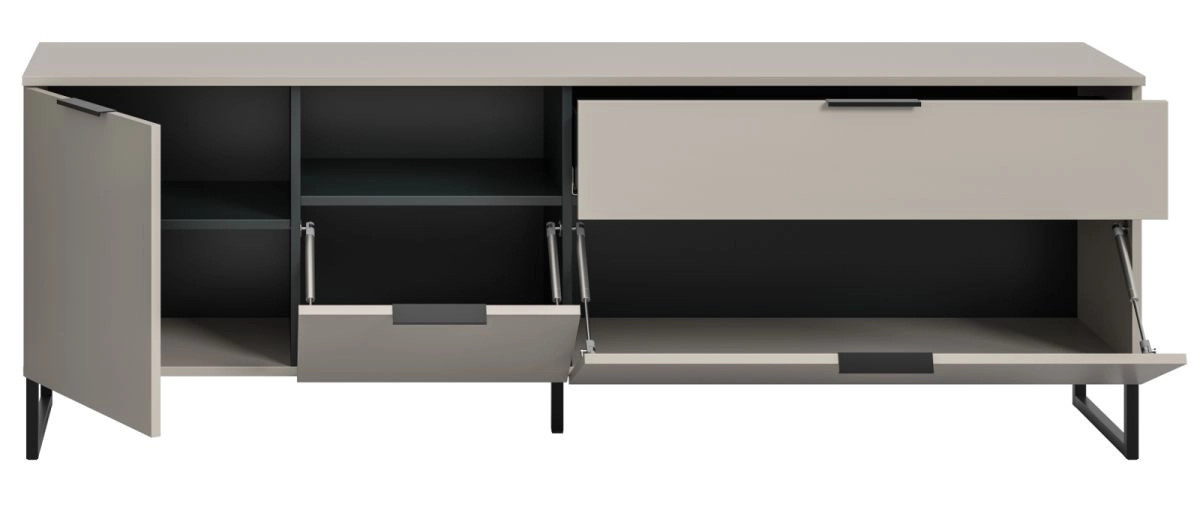 Inn.Furn TV-Lowboard Morena in Beige und Schwarz, B: 185 cm, H: 64 cm, T: 41 cm - Bild 6