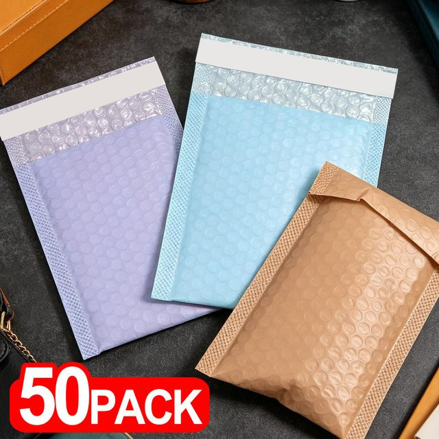 Selbstklebende Luftpolsterversandtaschen in Blau und Bunt aus Kunststoff für professionellen Versand - Bild 1