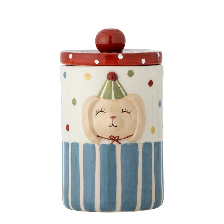 Bloomingville Mini Dose mit Deckel Party in White, Red und Multicolour, Durchmesser: 10,5 cm, Höhe: 17,5 cm - Bild 1