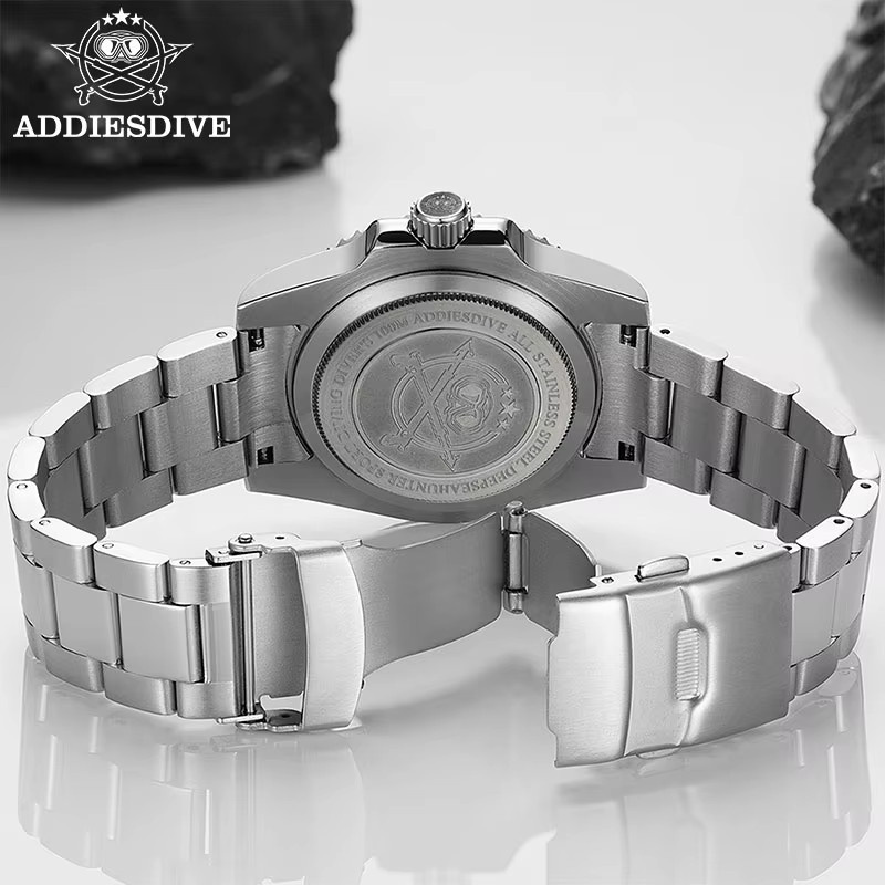 ADDIESDIVE Automatik-Armbanduhr, Edelstahl, Keramiklünette, Herren - Bild 5