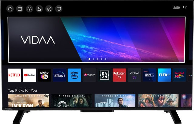 Toshiba 43UV2363DG Smart TV 43 Zoll 4K UHD LED Fernseher mit VIDAA TV, HDR und Triple-Tuner in Schwarz - Bild 1