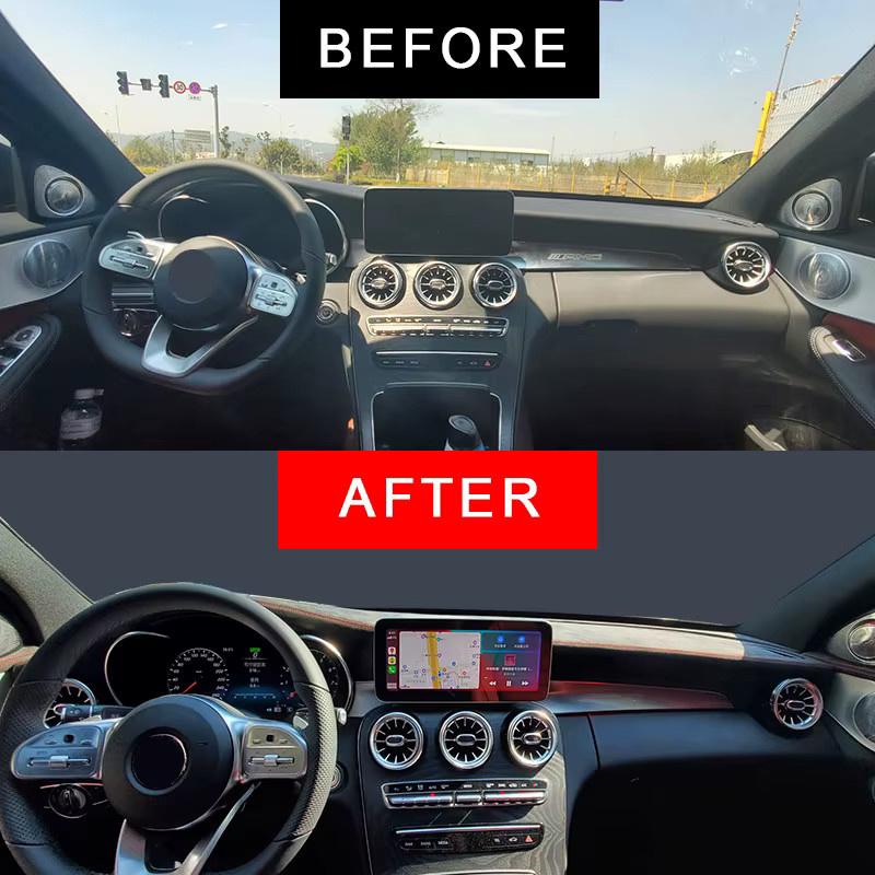 LS AUTO Armaturenbrett Abdeckung aus Alcantara für Mercedes-Benz C-Klasse C200 C180 C260 C300 und GLC 2016–2020 Matte Schutzmatte DIY - Bild 2