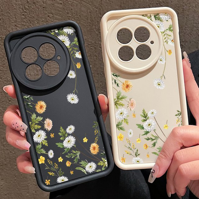 Stoßfeste TPU-Schutzhülle mit Blumenmuster für OnePlus 13 12 11R 13R 12R 5G und OnePlus Ace 5 3 2 in Braun und Multicolour - Bild 1