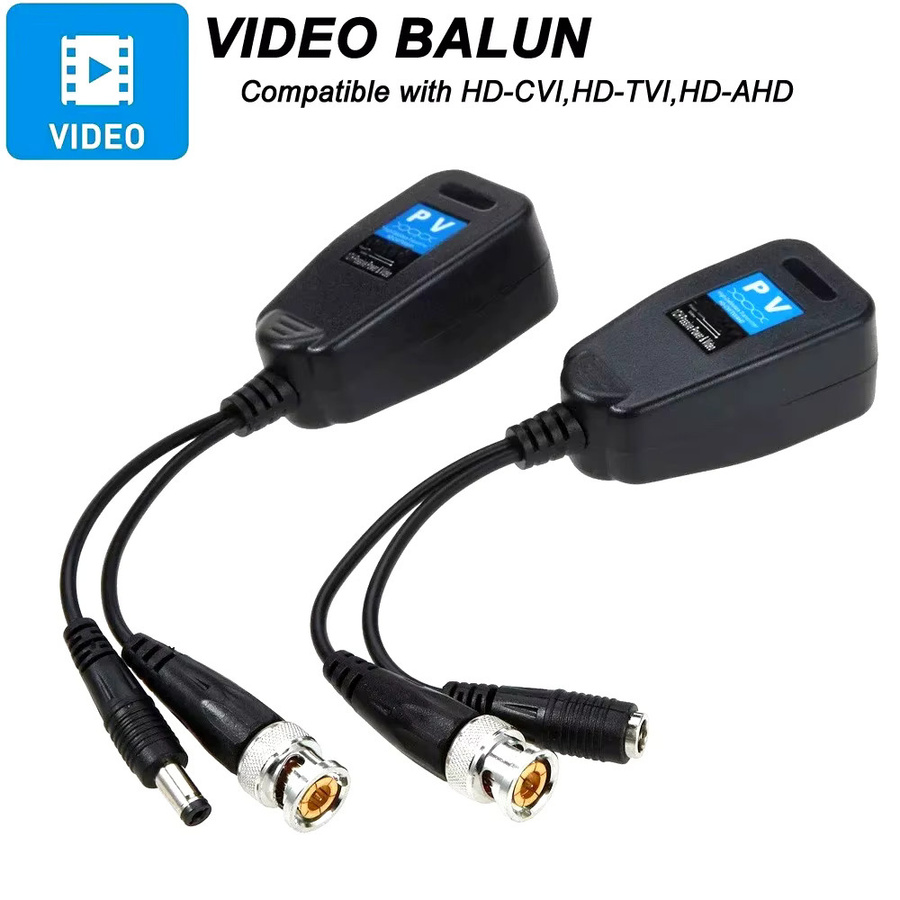 JIENUO Passiver Balun RJ45 auf BNC Video Transceiver für HDCVI HDTVI AHD Analog High Definition Kameras in Schwarz - Bild 6