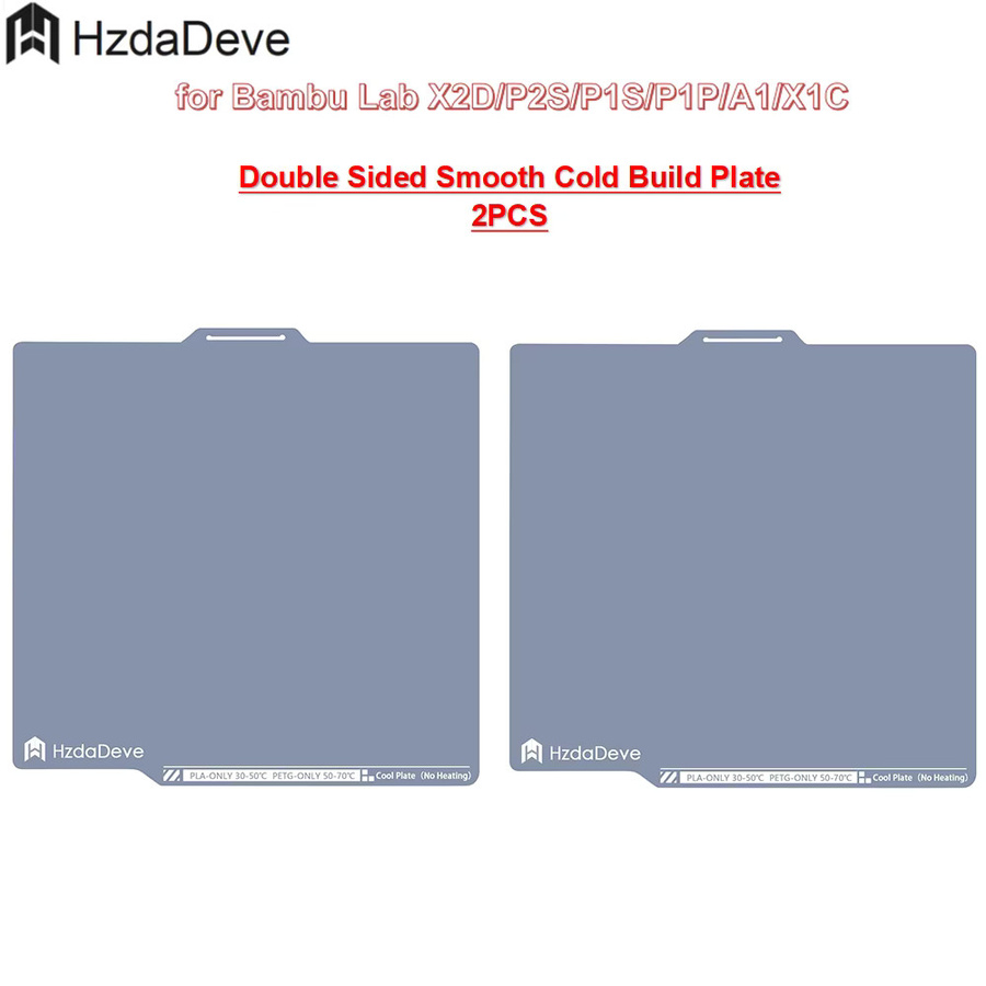 HzdaDeve Texturierte PEI Kühleplatte mit QR-Code für Lab X2D, P2S, P1S, P1P, A1 und X1C, B/T: 25,75 x 25,75 cm - Bild 5