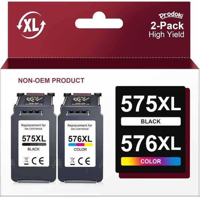 Ersatz Patronen Set für Canon PG-575XL und CL-576XL Tintenpatronen Schwarz und Farbe für Pixma TR4750I TR4751I TS3550I TS3551I - Bild 1