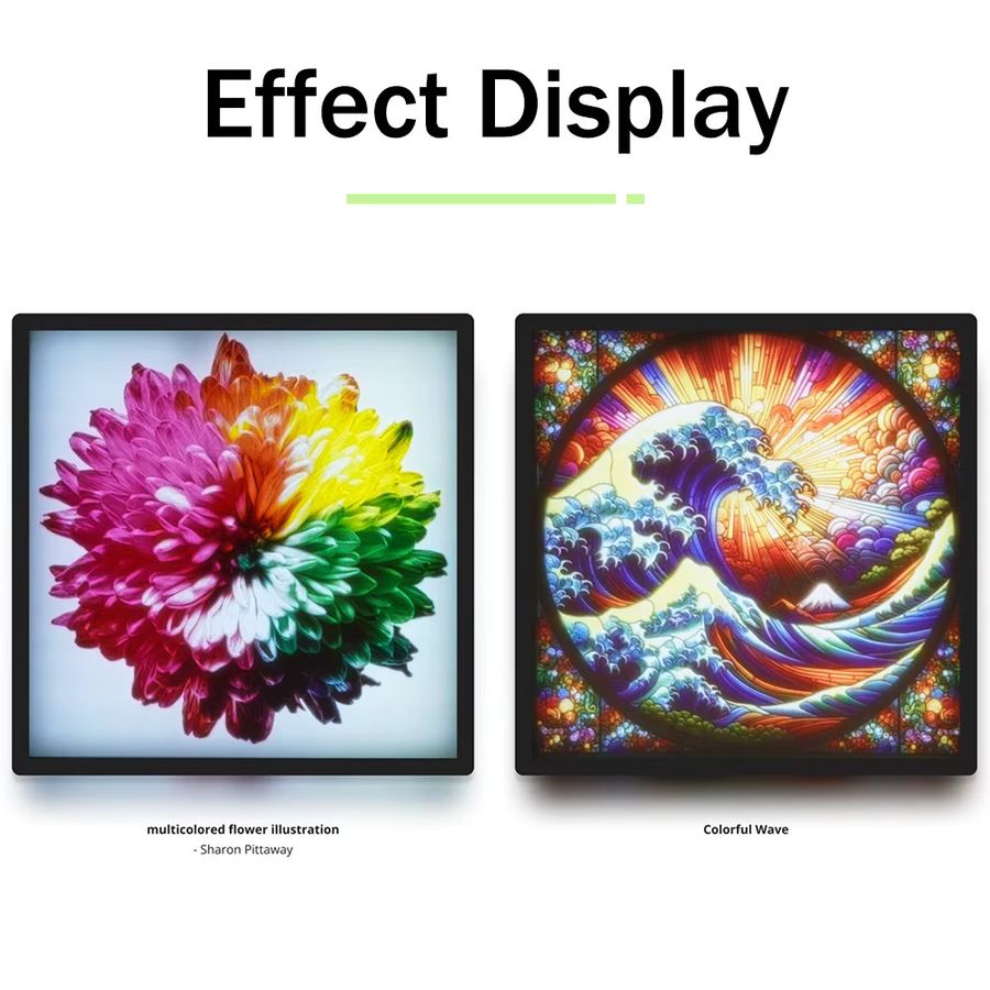 Sprouture Lab CMYK Lithophan LED-Panel Bundle mit PLA-Grundplatte für Bambu Lab 3D-Drucker - Bild 2