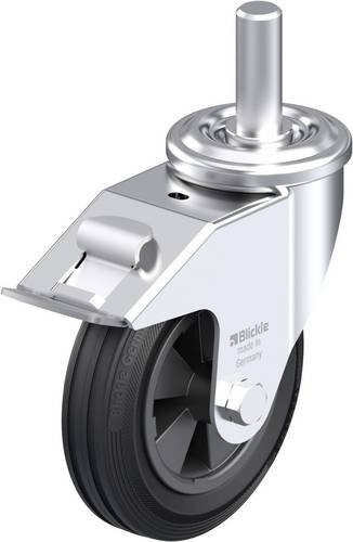Blickle LEZ-VPP 150G-22-FI Stahlblech-Lenkrolle in Silber, Rad-Durchmesser: 150 mm, Tragfähigkeit: 135 kg - Bild 1