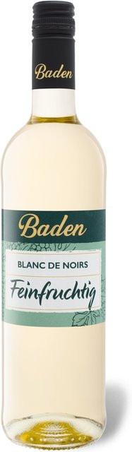 Badischer Weinverbund GmbH Blanc des Noirs Baden QbA Weißwein 0,75 l - Bild 1