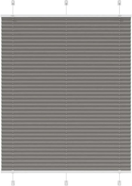 vidaXL Plissee Anthrazit semi-transparent aus Polyester B: 105 cm, H: 100 cm - Bild 1