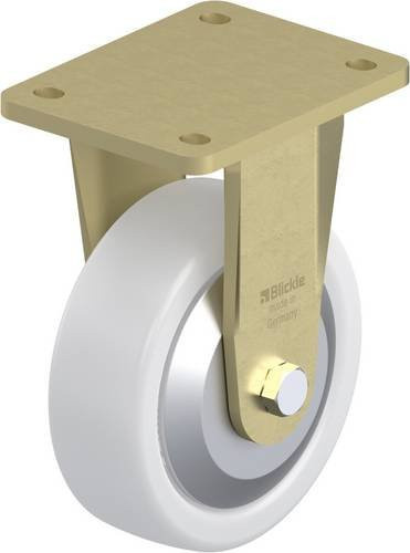 Blickle Bockrolle BS-SPO 150G-FA in Weiß mit Stahlgehäuse und 150 mm Rad-Durchmesser für eine Tragfähigkeit von max. 800 kg - Bild 1