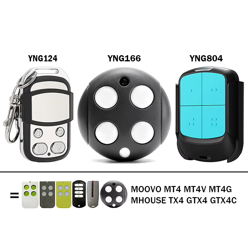 MHOUSE Garagentor-Fernbedienung Handsender mit 433,92 MHz Rolling Code für MOOVO MT4 MT4V MT4G GTX4 GTX4C TX4 - Bild 2