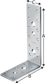 SIMPSON Strong-Tie Winkelverbinder AG40314 aus Edelstahl in Silber - Bild 1