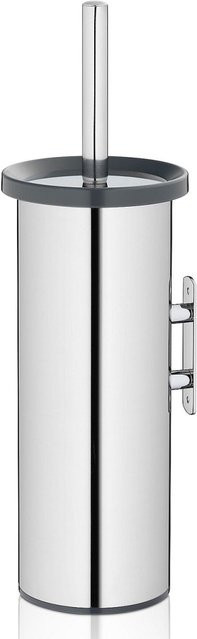 kela WC-Garnitur Alor aus Edelstahl 18/10 mit Bürste, dunkelgrau, Durchmesser: 11,5 cm, Höhe: 38 cm - Bild 1