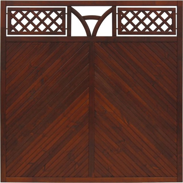Sichtschutzzaun Toulon von Andrewex aus Leimholz in Braun, B/H: 180 x 180 cm - Bild 1