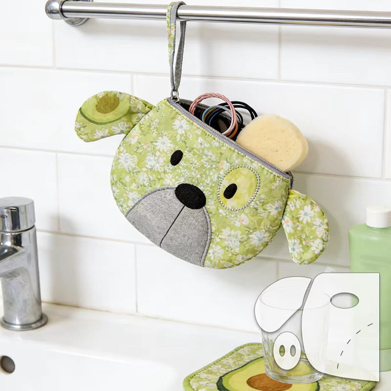 YOMDID 3-teiliges Set Reißverschluss-Schablonen in Hundeform aus Kunststoff für DIY Kreative Reißverschlusstaschen und Quiltvorlagen - Bild 3