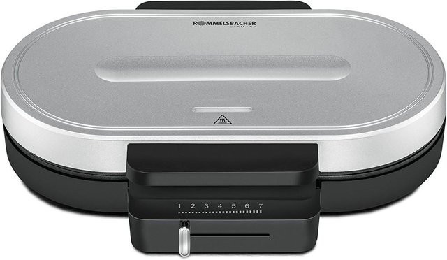 Rommelsbacher Waffeleisen WA 1250 in Schwarz und Silber - Bild 1