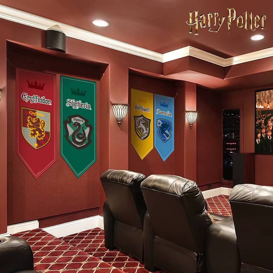 OTRAINBOW Harry Potter Wandbehang Banner Flagge Gryffindor Slytherin Ravenclaw B/H: 120 x 45 cm - Bild 3
