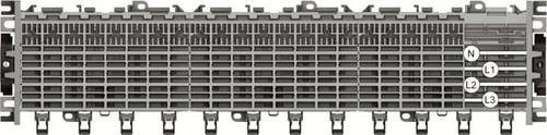 ABB Smissline TP Starterpaket 58 PLE Verteilungsgruppe in Grau, bestückt mit Schienen L1, L2, L3, N, 125A - Bild 1