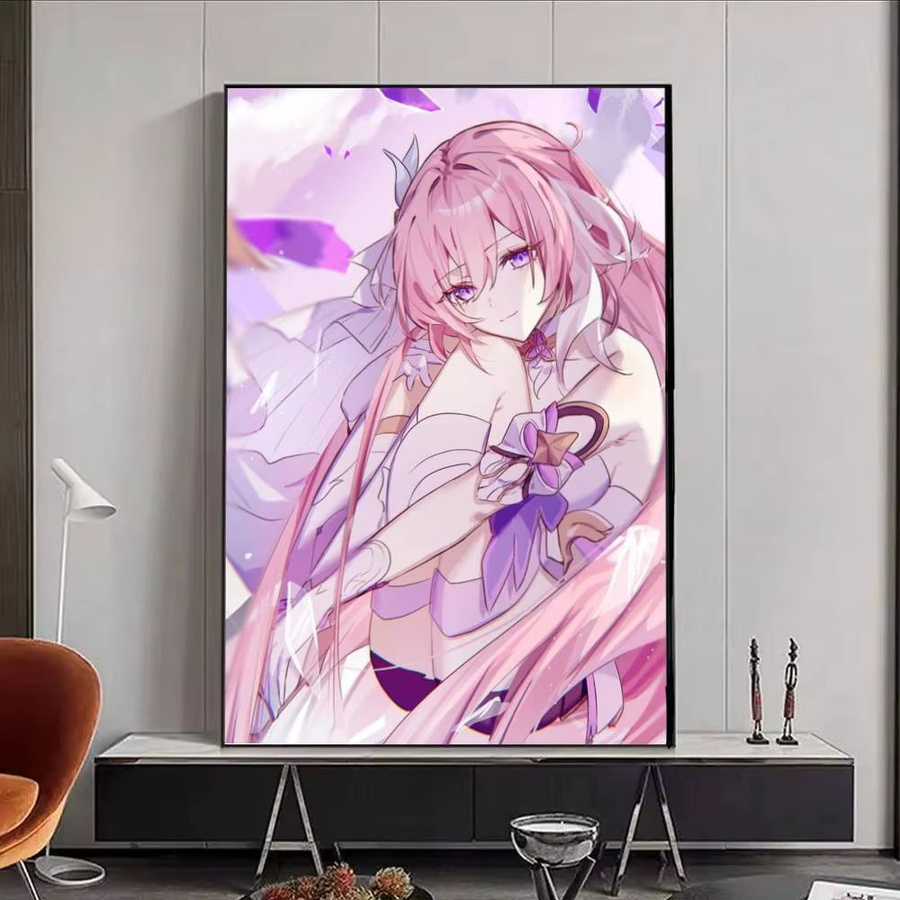 Anime Girl Elysia Poster Bilibili Wandaufkleber Mehrfarbig - Bild 6