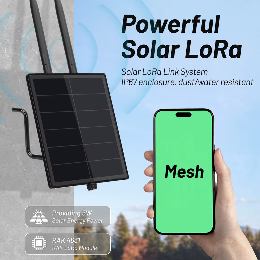 KEEPTEEN Solar-Power-Dev-Board mit 5W Solarpanel und 868MHz 915MHz Antenne für RAK4631 SX1262, kompatibel mit LoRaWAN und Mesh/Meshcore, Schwarz - Bild 3