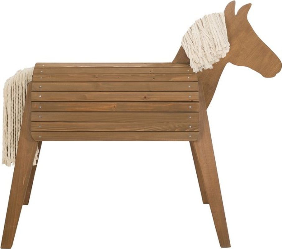 Roba Outdoorspielpferd Sheddie aus Massivholz in Teakfarben, wetterfest, B/T/H: 64 x 153 x 123 cm - Bild 2