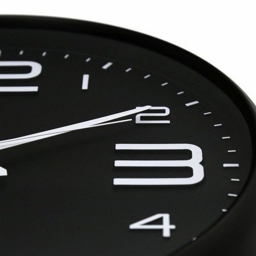 K&L Wall Art Wanduhr modern rund in Schwarz, Durchmesser: 38,5 cm - Bild 3