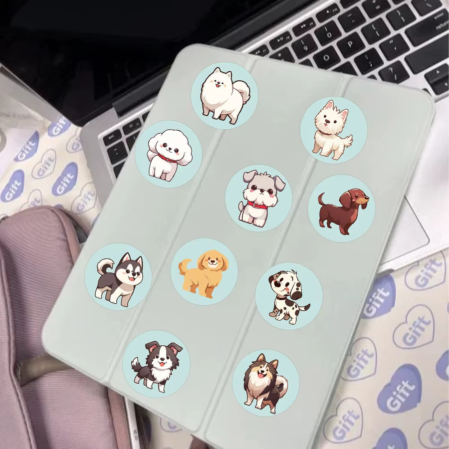 500 Stück Cartoon Hunde-Aufkleber in Multicolour für Laptop, Notizbuch und Skateboard als kreative DIY Graffiti Sticker - Bild 2