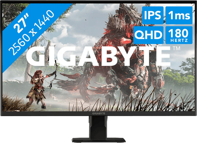 Gigabyte GS27QA Gaming-Monitor in Schwarz mit 27 Zoll, QHD, 180 Hz, IPS-Panel und 1 ms Reaktionszeit - Bild 1