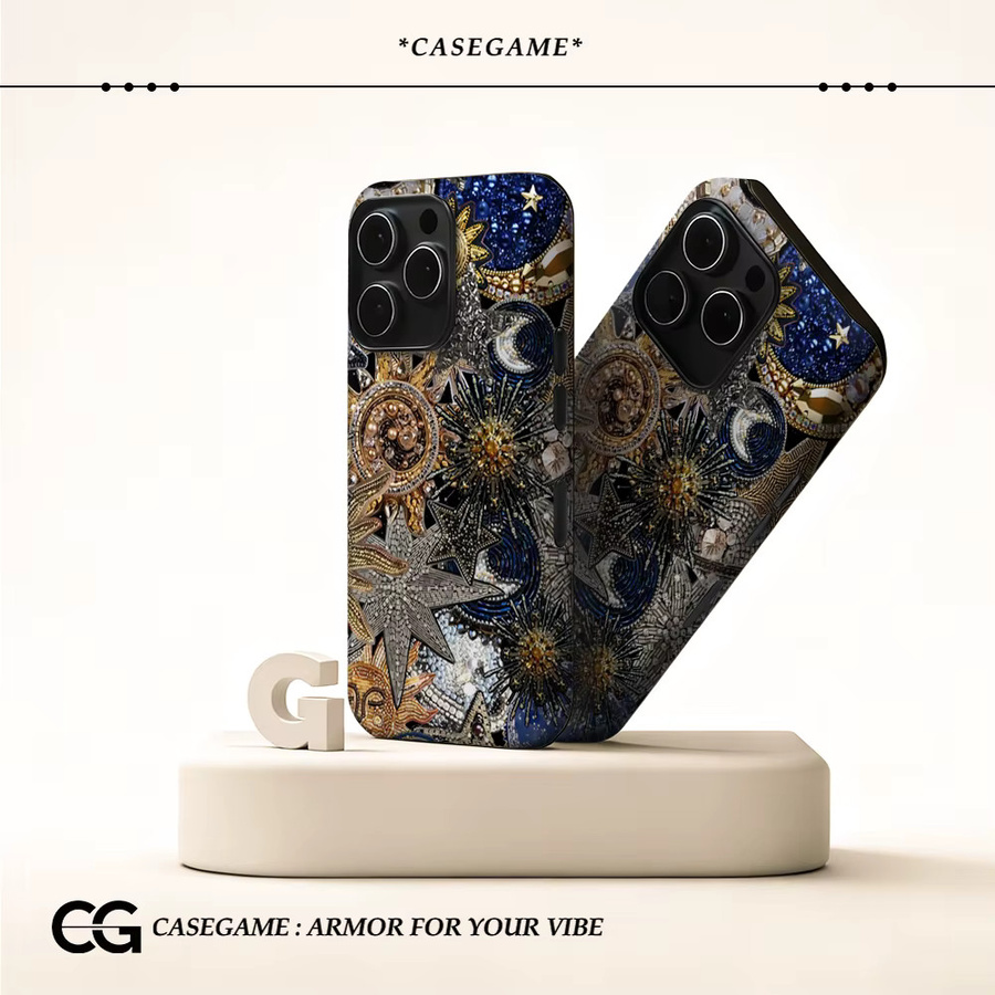 Potdemiel Handyhülle Celestial Gem Maze für iPhone 17 16 15 14 13 Pro Max Plus mit doppelschichtiger Rückseite in Multicolour - Bild 2
