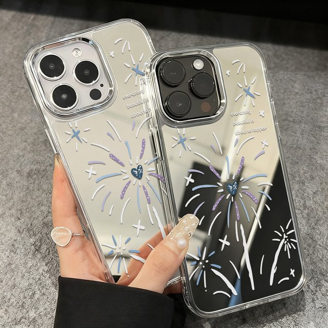 Luxus Make-Up Spiegel Handyhülle für Apple iPhone 17 Pro Max, 16, 15, 14, 13, 12, 11 und Air in Transparent - Bild 1