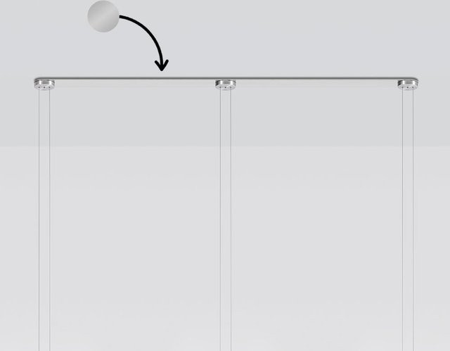 Serien Lighting Baldachinprofil 3 aus Aluminium in Silber gebürstet - Bild 1