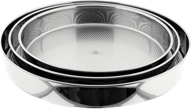 Weissberg Backblech-Set aus Edelstahl, 3-teilig, rund, Farbe: Silber, Durchmesser: 32 cm, 36 cm, 40 cm - Bild 1