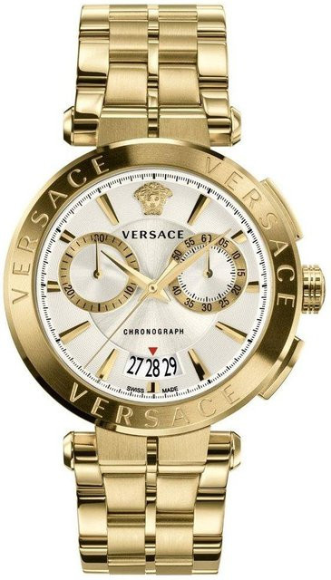 Versace Chronograph, Gold, Edelstahl, Quarz, 45 mm, Herren - Bild 1