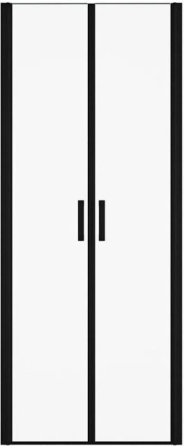 Vente-unique Duschtür Sarasota Schwarz, Glas, Rechteckig, Breite: 70 cm, Höhe: 195 cm - Bild 1