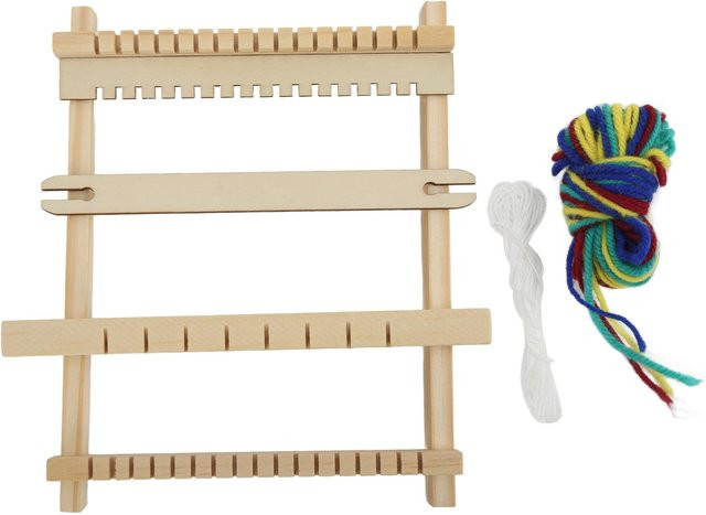 CosyHome Handwebstuhl, Strickmaschine, beige, Holz - Bild 1