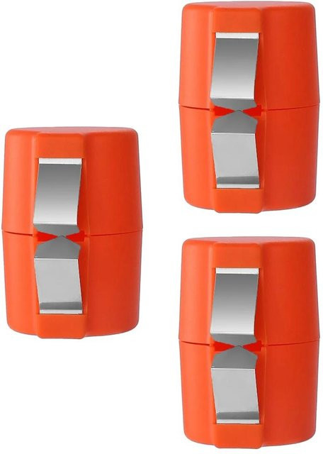 Oudun Eierschalentrenner Set aus Kunststoff und Edelstahl, 3er Pack, Orange, Oval - Bild 1