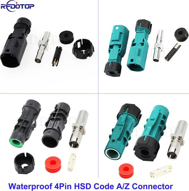 RFDOTOP Wasserdichter HSD LVDS 4-Pin-Steckverbinder Code A/Z Anschlussbaugruppe für 4-adrige Kabel - Bild 1