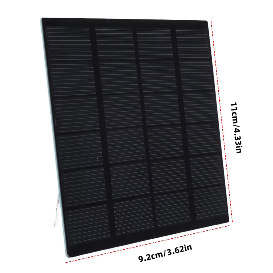 ALLOYSEED Solarpanel 1,5W 6V Schwarz Wasserdichtes Outdoor-Solarmodul für Ventilatoren, Außenlampen und Pumpen - Bild 4