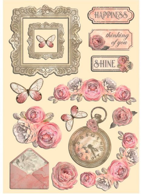Lasercut-Motive Shabby Rose - Bild 1