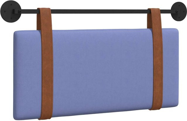 vidaXL Wandgehängtes Polsterpaneel Uni Jeans Blau aus Kunstleder, B/H/T: 100 x 55 x 5 cm - Bild 1